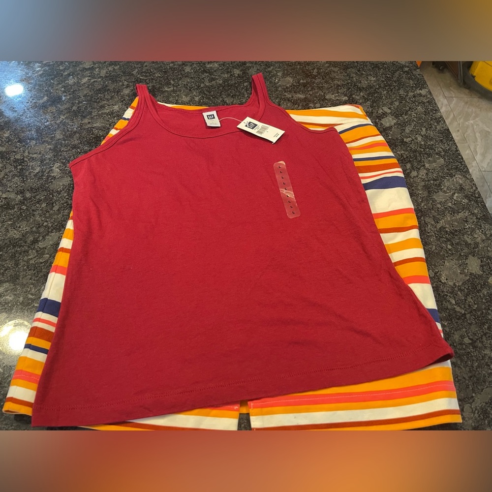 Bundle of Gap top size large and Merona skirt size 10